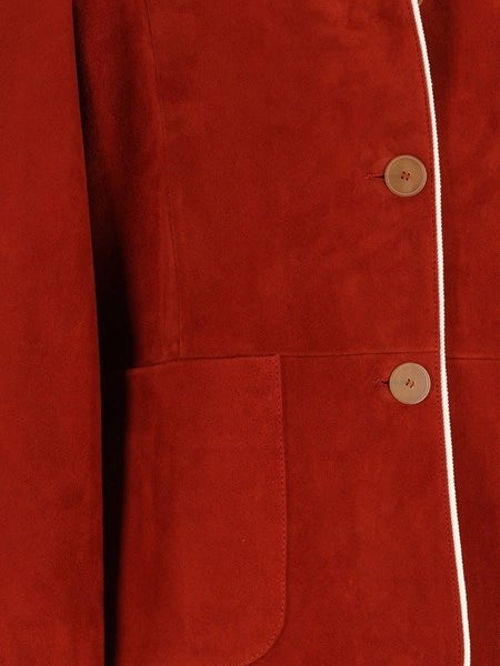 Giacca collo fascia suede