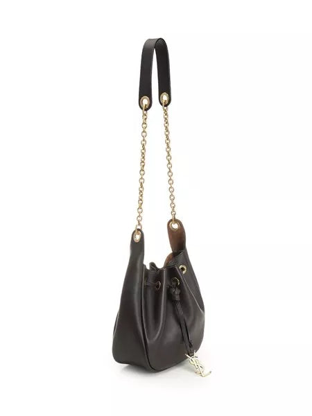 Borsa secchiello in pelle