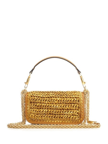 Borsa a tracolla in rafia