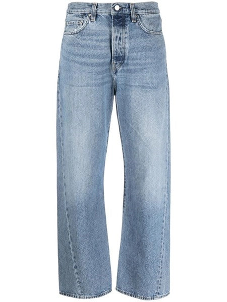 Jeans con cuciture ritorte