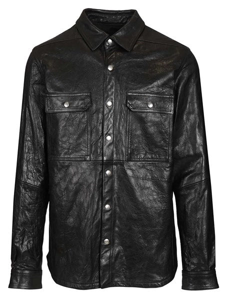 Giacca a camicia in pelle