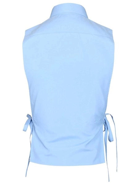 Camicia in popeline senza maniche