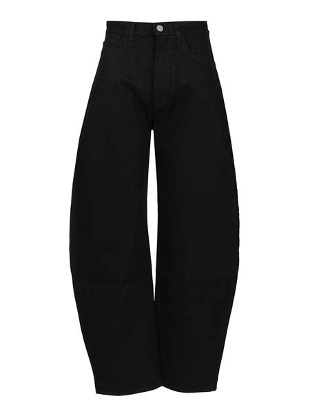 Jeans arrotondati in denim