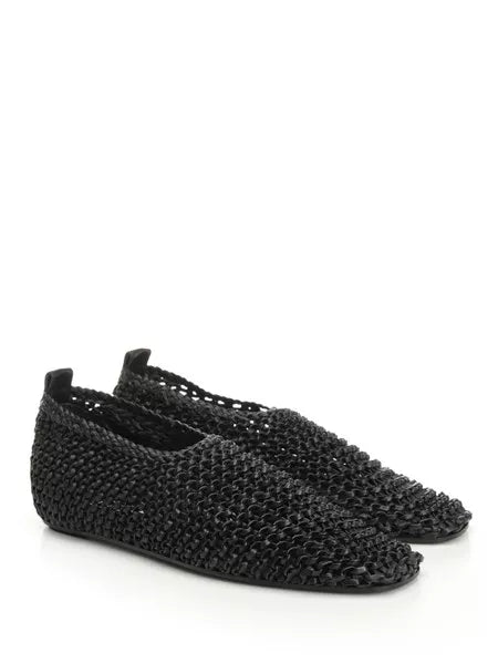 Ballerine in pelle intrecciata