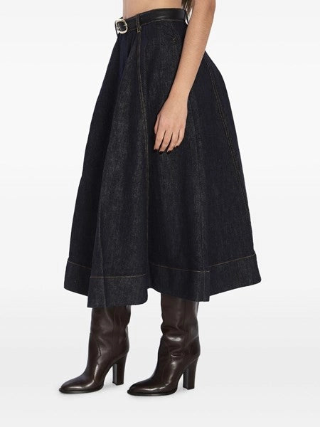 Gonna midi in denim
