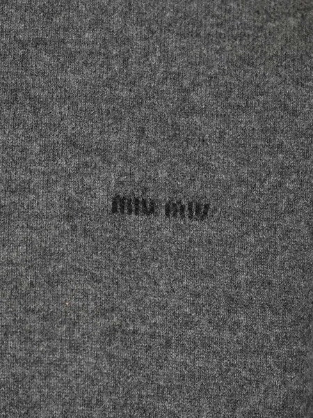 Maglione con cerniera in cashmere e jersey