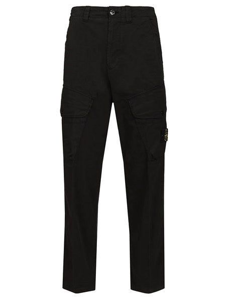 Pantalone cargo in twill di cotone biologico stretch