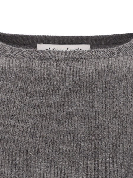 Maglia girocollo in cashmere e seta