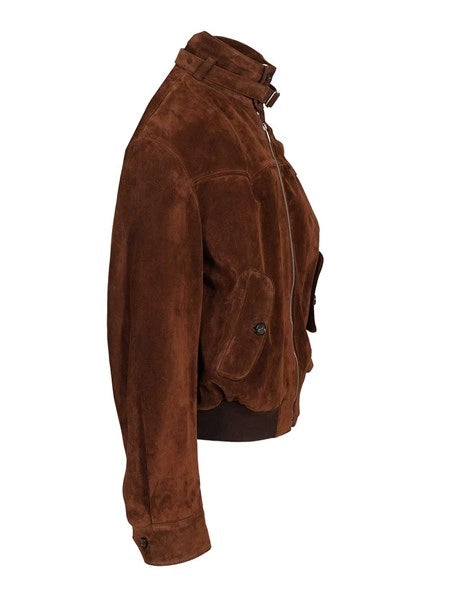Giacca harrington in camoscio