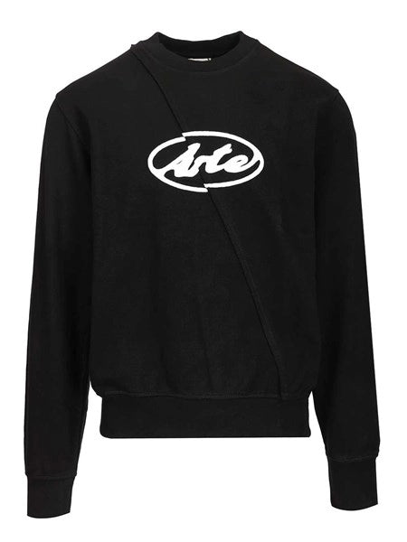 Maglione con ricamo del logo circolare