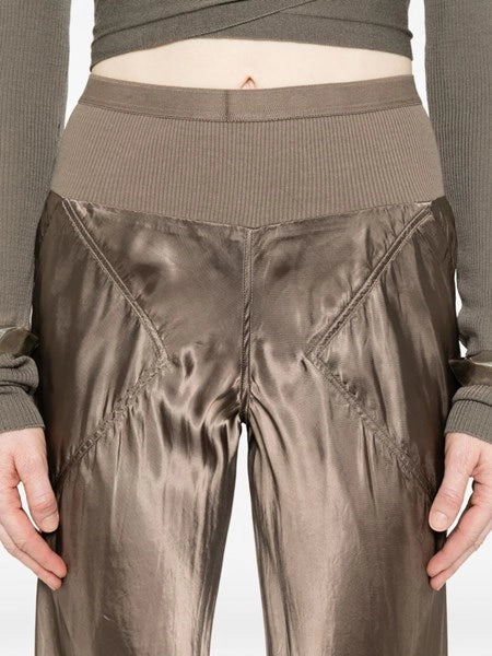 Pantaloni svasati in raso Bias