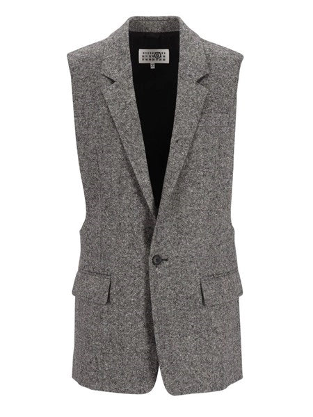 Gilet in maglia di lana merino