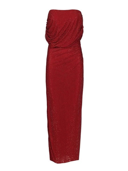 Abito midi drappeggiato