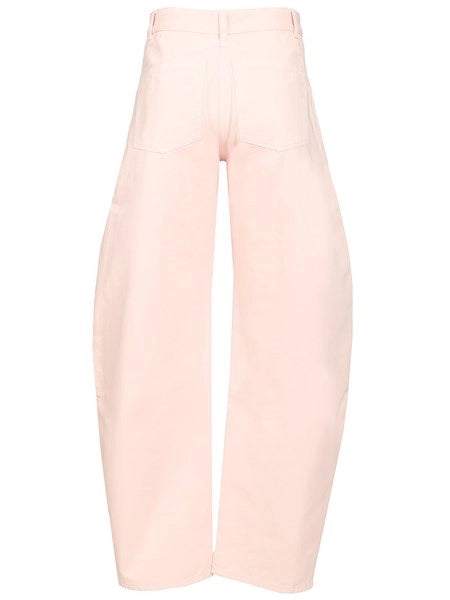 Pantaloni denim arrotondati