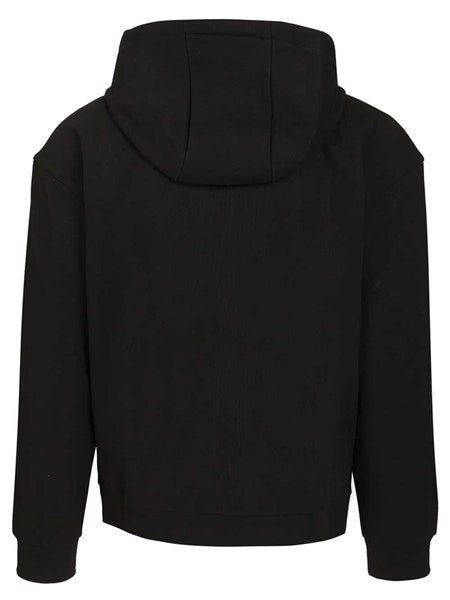 Maglia con cappuccio in cashmere e cotone