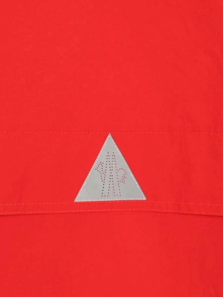Overshirt in tela con logo ricamato