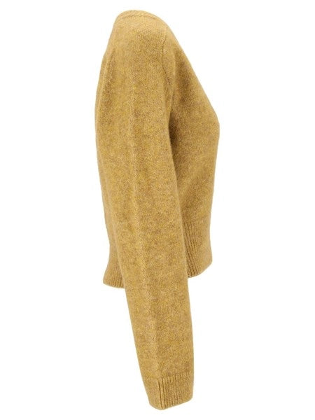 Maglia in mohair a V profondo
