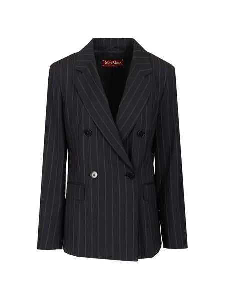Blazer doppiopetto in lana gessata