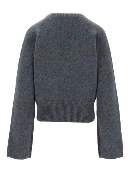Maglia in mohair a V profondo