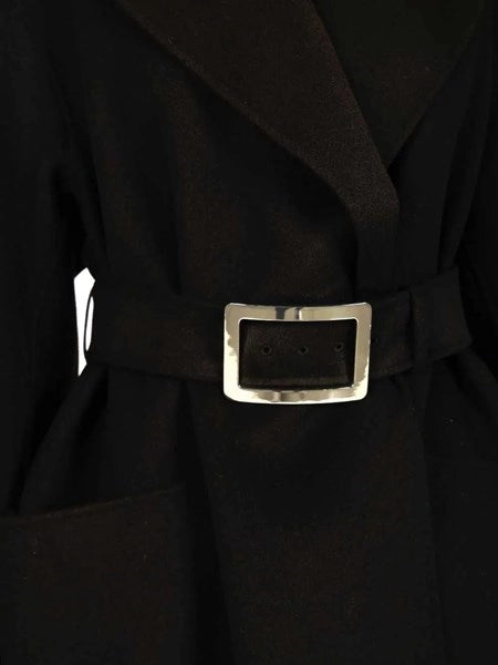 Cappotto a vestaglia in pura lana