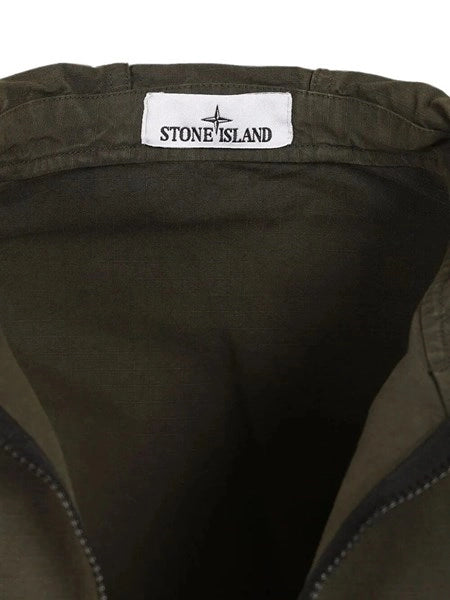 Overshirt con cappuccio in ripstop di cotone biologico