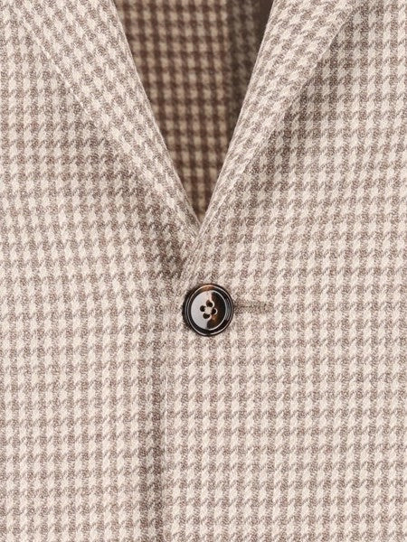 Blazer pied de poule in lana e seta