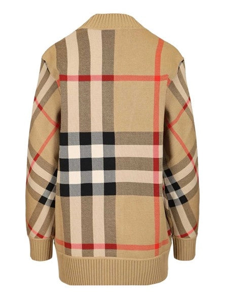 Cardigan in misto lana Check