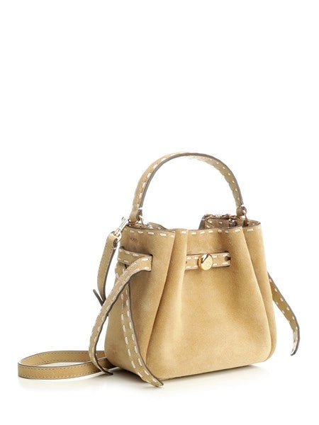 Borsa a secchiello Romy in suede