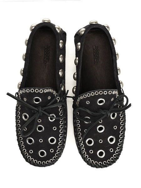 Mocassino in suede Eyelets
