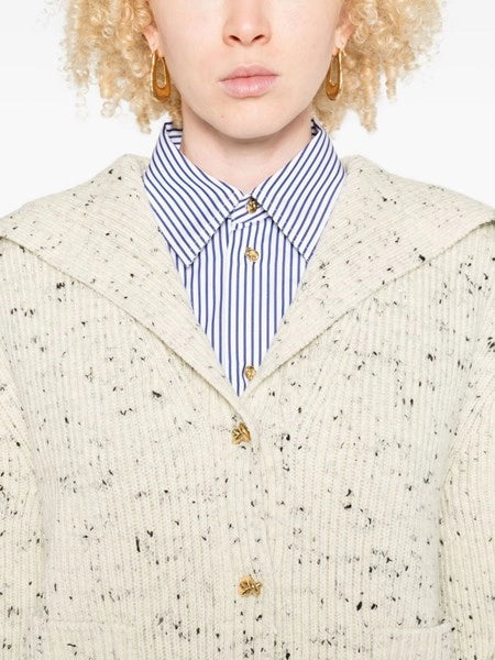 Cardigan in lana a coste