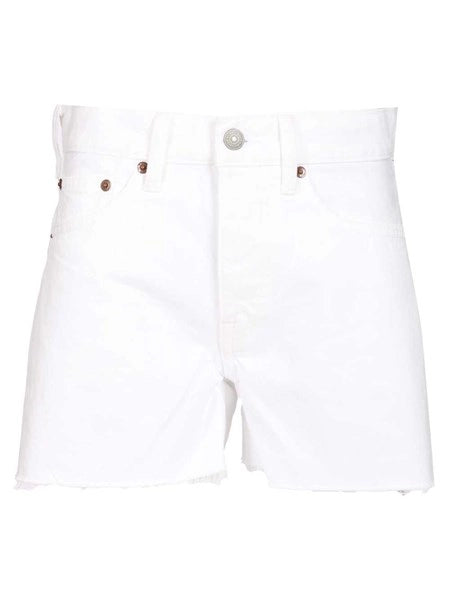 Short sfrangiati in denim