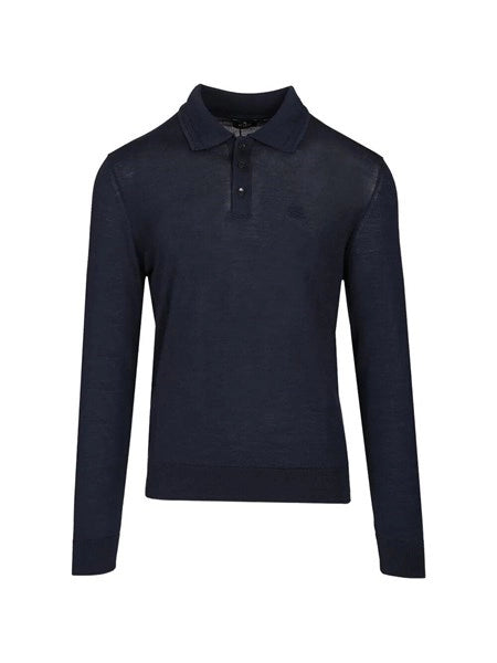 Polo in lana e seta