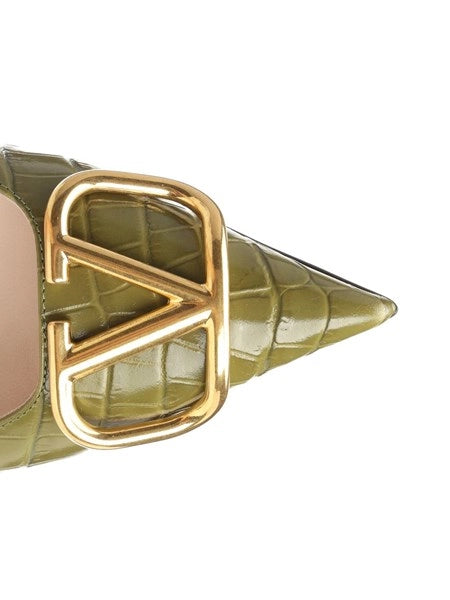 Slingback VLogo Signature in pelle