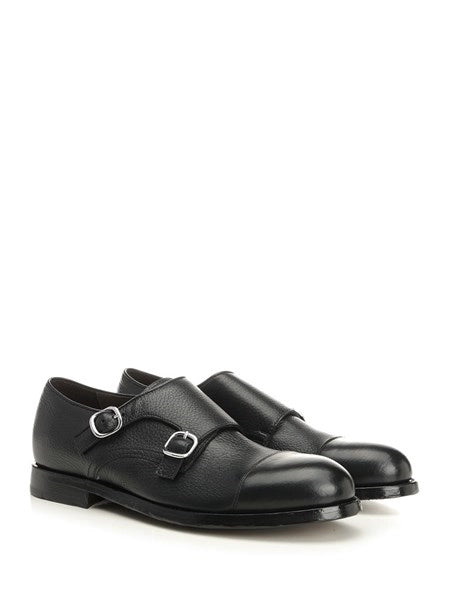 Scarpa doppia fibbia in pelle di cervo