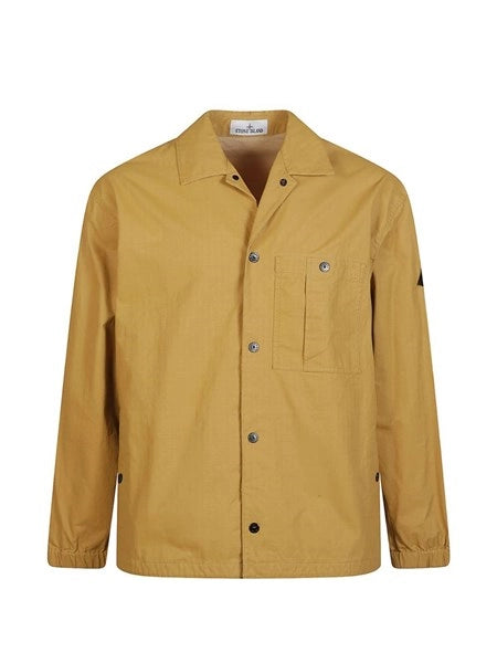Overshirt in ripstop di cotone trattato con resina