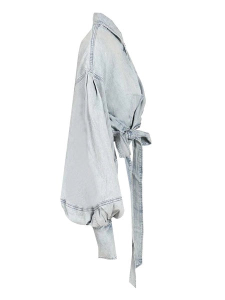 Top a portafoglio in denim Rebellion