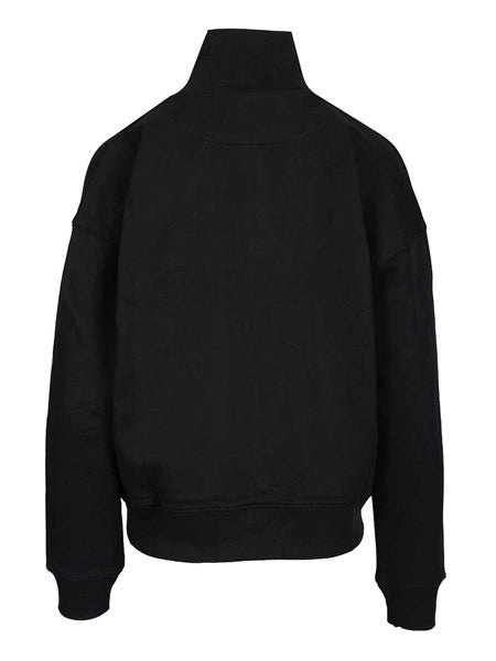 Felpa con mezza zip