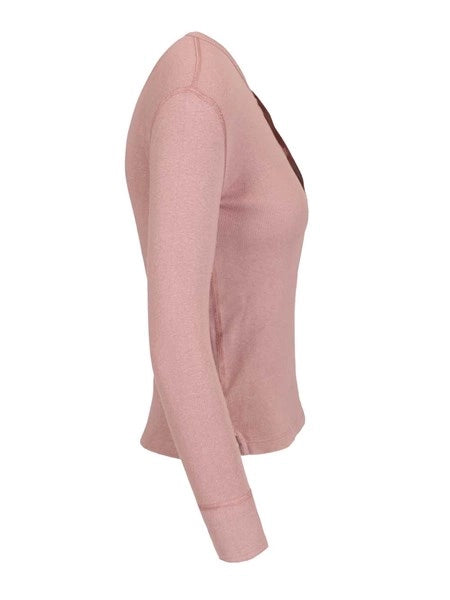 Maglia serafino in cotone