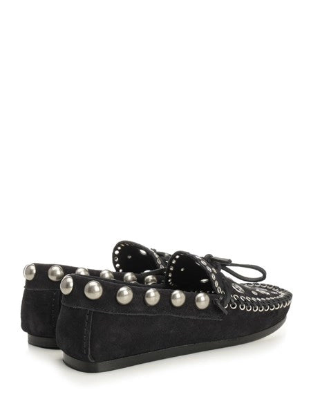 Mocassino in suede Eyelets