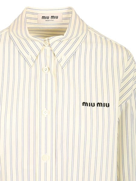 Camicia in popeline a righe