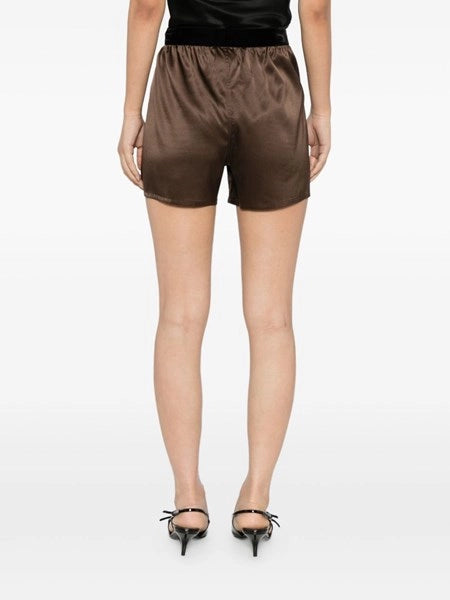 Shorts in raso di seta
