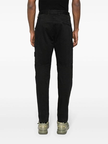 pantalone cargo in broken twill di cotone