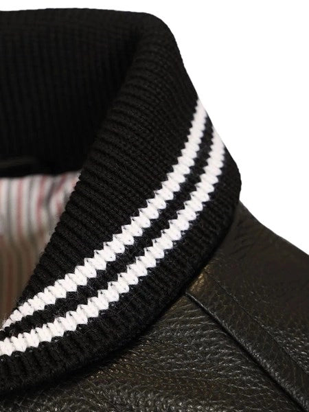 Giacca bomber 4-Bar in pelle