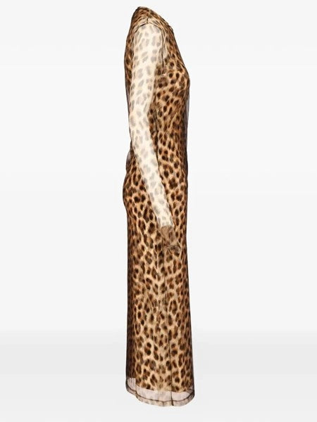 Abito aderente animalier