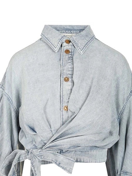 Top a portafoglio in denim Rebellion
