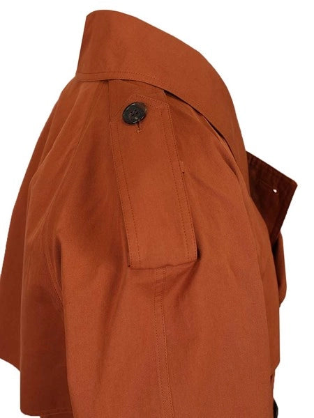 Trench in cotone e seta