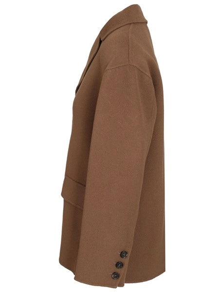 Giacca monopetto in lana double
