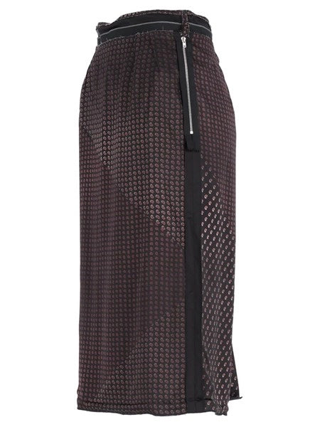 Gonna midi con stampa paisley