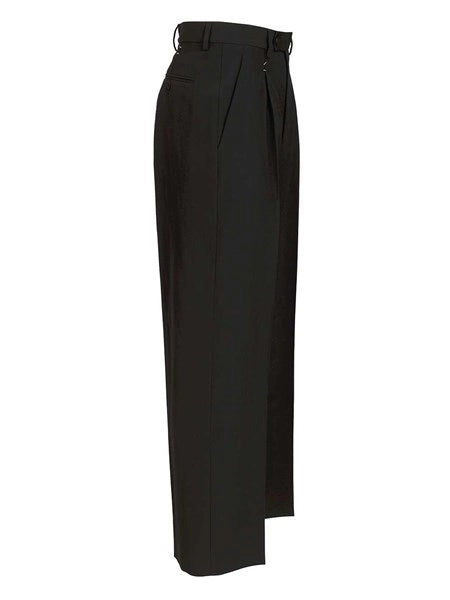 Pantaloni in misto lana con graffette