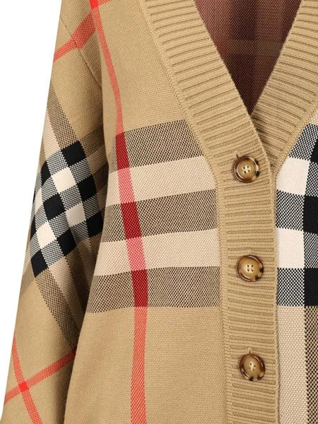 Cardigan in misto lana Check